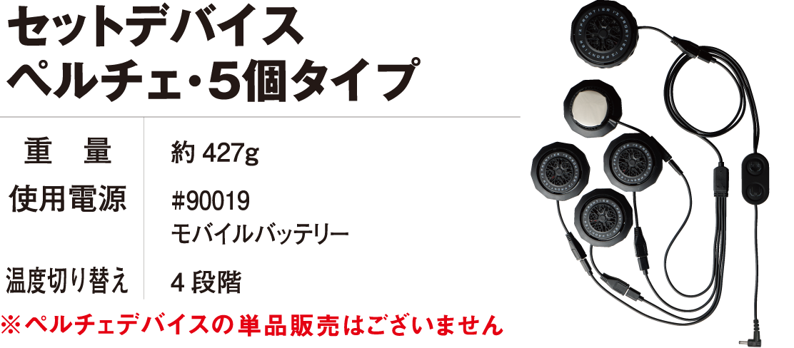 冷却ペルチェ 5個タイプ